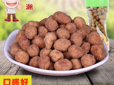 供应2瓶装 礼袋装麻辣花生米 休闲小零食 厂家批发五香味花生图4