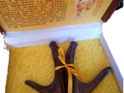 干鹿茸二杠梅花鹿茸礼盒装图1