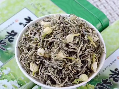 厂家批发茉莉花茶新茶广西横县源头茶厂茉莉雪芽毛尖茶叶散装图1