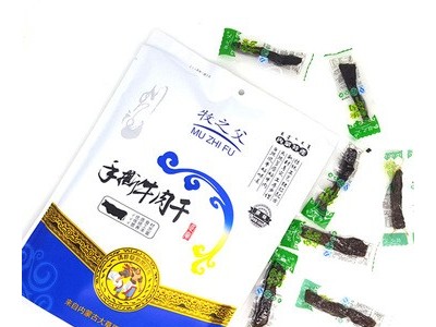 【厂货通】内蒙古手撕风干牛肉干零食特产袋装牧之父包邮图1