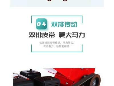 树枝汽油粉碎机 手推式 秸秆碎沫机 树枝粉碎机 破碎机图1