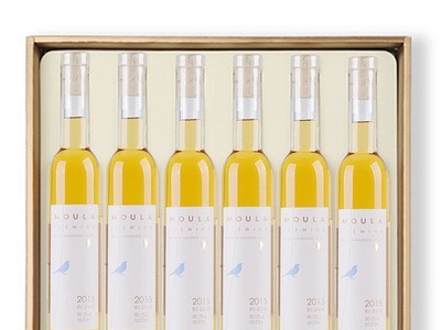 慕拉蓝钻冰酒6支礼盒装 375ml*6支金钻威代尔冰白黄金礼盒葡萄酒图1