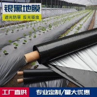 银黑膜聚乙烯地膜种植除草防冻遮光塑料黑白双色反光防草农用薄膜