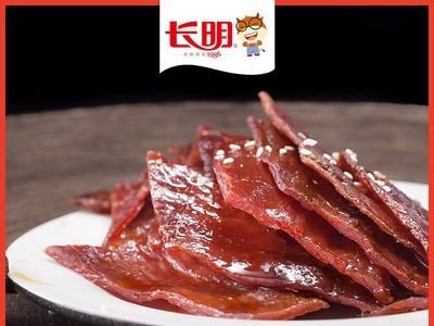 批发牛肉干 四川特产零食 长明火边子牛肉 自贡小吃200g 牛肉脯图1