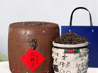 糯香碎银子 茶化石云南普洱茶熟茶500g礼盒装勐海老树料茶叶批发图5
