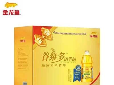 金龙鱼食用油双一万谷维多稻米油1.8L*2礼盒装图3