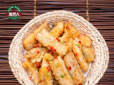 取样 1kg/包-中山脆肉鲩鱼脊骨切块脆鱼椒盐煎焗鱼骨酒店食材图3