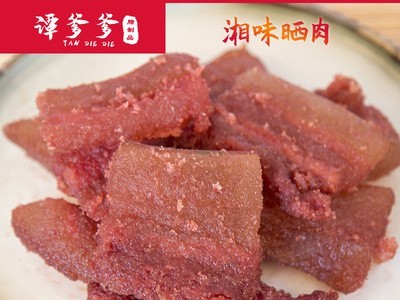 湖南特产 晒肉米粉肉粉子肉黑土猪肉 烟熏蒸肉午餐即食肉 300g图3