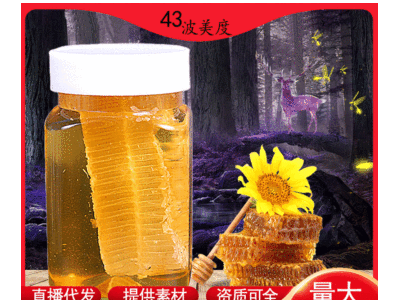 原生蜂蜜批发瓶装巢蜜500g农家土特产百花蜂巢蜜抖音直播控价代发图2