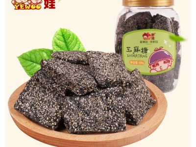 野娃特产小吃休闲零食品黑芝麻糖黑芝麻酥芝麻片传统糕点点心500g图3