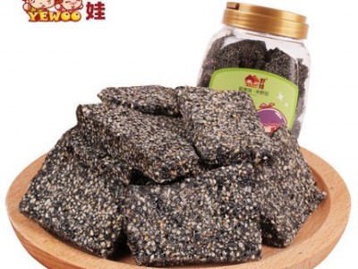 野娃特产小吃休闲零食品黑芝麻糖黑芝麻酥芝麻片传统糕点点心500g图4