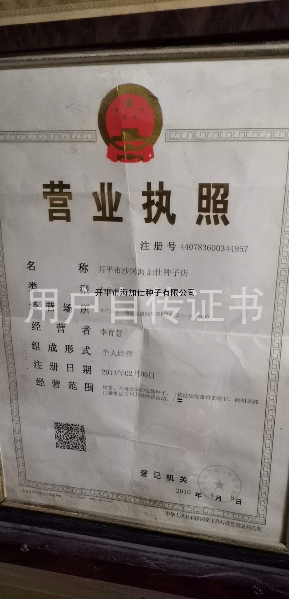 开平市海加仕种子有限公司