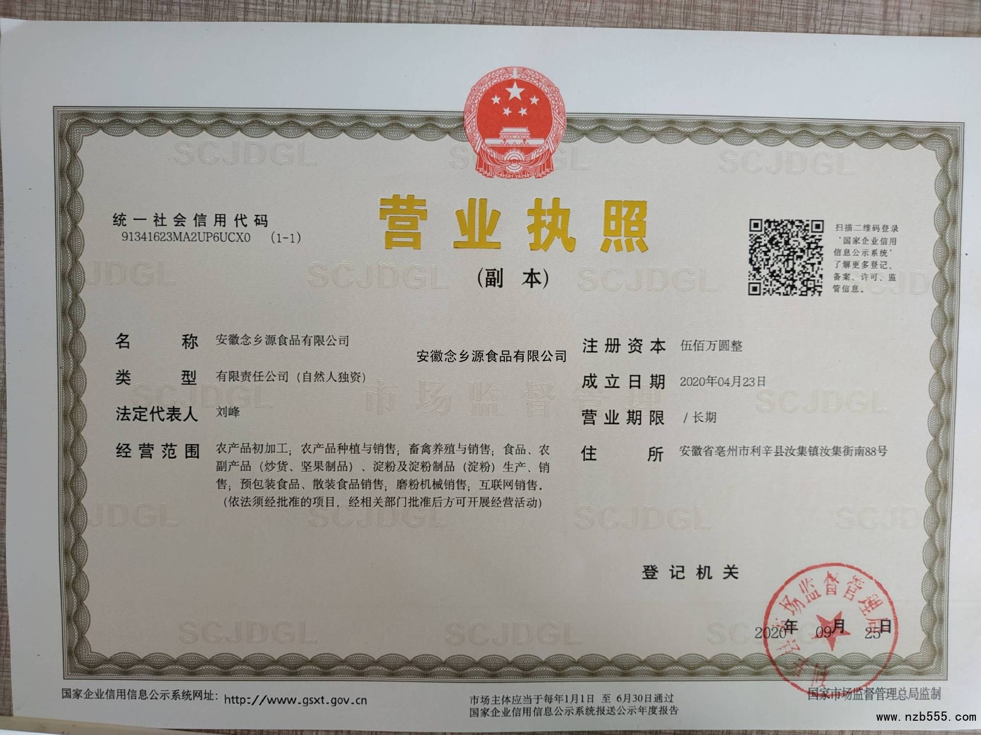 安徽念乡源食品有限公司