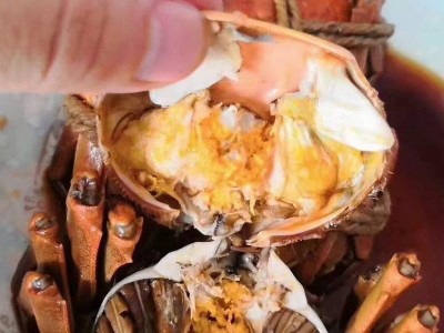 花雕熟醉蟹即食装花雕蟹大闸蟹 熟食胖蟹黄酱海鲜花雕蟹图2