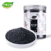 小钟工坊 炒熟黑芝麻220g 农家自种熟即食五谷杂粮黑芝麻糊原料