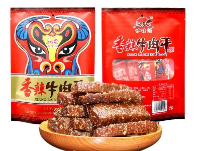 批发内蒙古达生源风味香辣牛肉干半斤250g内蒙特产辣味风干牛肉干图5