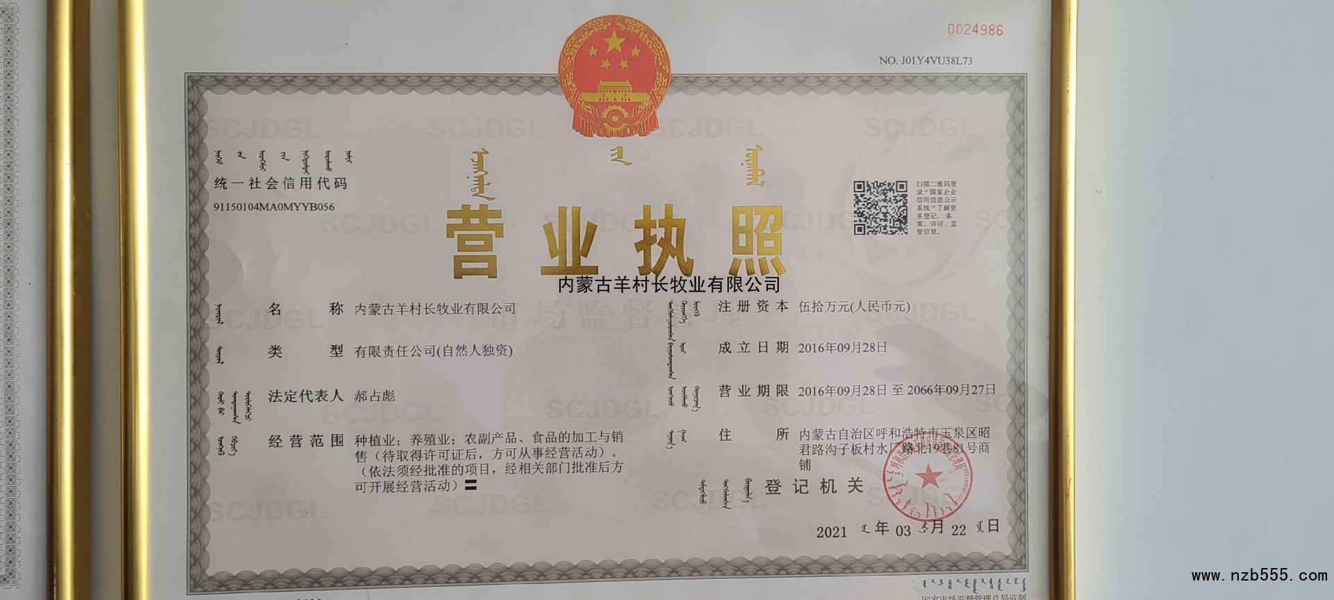 内蒙古羊村长牧业有限公司