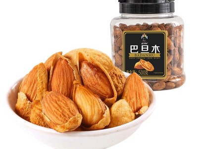 500g手剥巴旦木鑫小亲新带壳手剥薄壳巴旦木500g扁桃仁箱装批发图4