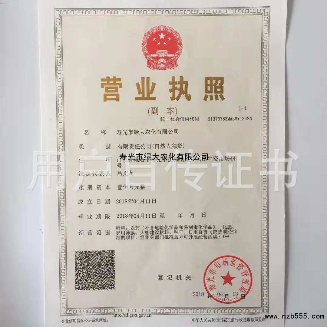 寿光市绿大农化有限公司