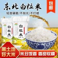 东北大米10斤辽星白粒米5kg食堂餐厅外卖雪花米丑米色选白米批发