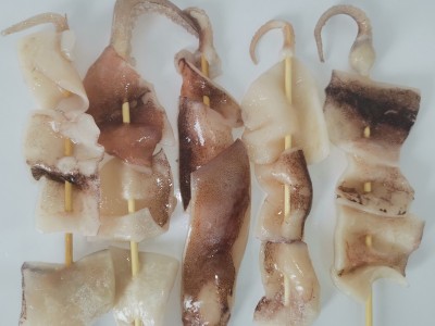 网红食材小吃铁板鱿鱼条小串烧烤鱿鱼须串商用新鲜冷冻食材霸王串图2