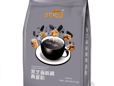 黑芝麻核桃桑葚粉600克黑豆粉五谷代餐粉芝麻糊OEM贴牌代加工批发图3