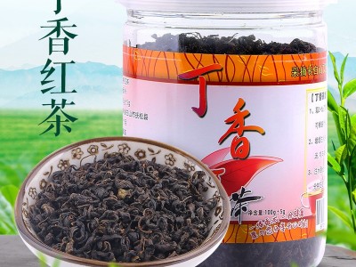 茶厂批发丁香红茶100g罐装诚招代理夜市地摊货源热卖 红茶包邮图1