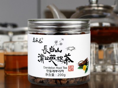 长白山蒲公英根茶200g包装精选大片代为制作婆婆丁根机械自动罐装图4