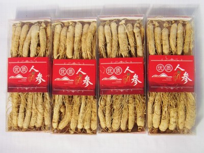 供应各种规格长白山人参生晒参人参干人参250克 盒装全须生晒参图3