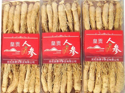 供应各种规格长白山人参生晒参人参干人参250克 盒装全须生晒参图5