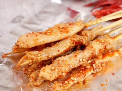 批发烧烤油炸鸡肉大串 中街夜市小串夺命小串 冷冻半成品鸡肉串图4