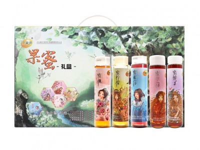 厂家直发三蜜坊送礼瓶装果蜜蜂蜜礼盒390gx10瓶/盒图2