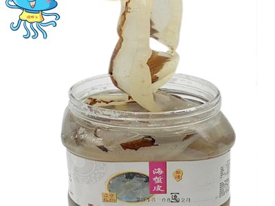滢辉海蜇 盐渍海蜇边 凉拌海蜇边 盐渍金丝边1kg/桶图3