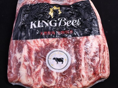 安格斯牛排冷冻去骨牛肋雪花牛肉烤肉条牛肉卷冷冻生鲜肉类批发图2
