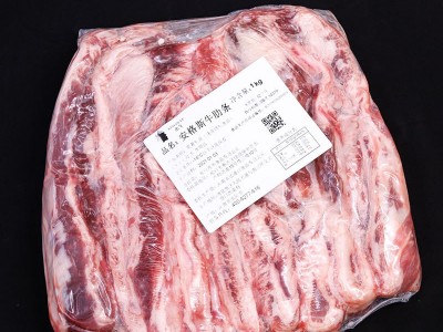安格斯牛排冷冻去骨牛肋雪花牛肉烤肉条牛肉卷冷冻生鲜肉类批发图3