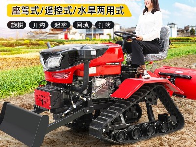履带式微耕机 自走式农用果园开沟机施肥机 多功能柴油除草旋耕机图3