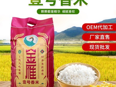 金雁厂家直供壹号香米10kg 长粒稻米软糯可口营养大米批发图1