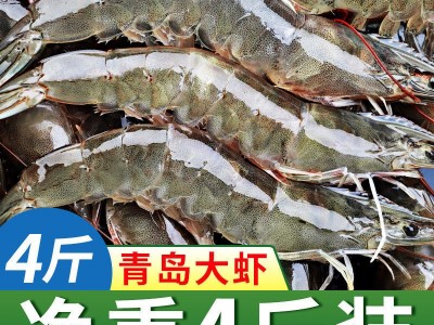 新鲜青岛大虾超大海虾海鲜水产鲜活活虾冷冻虾子基围虾图2