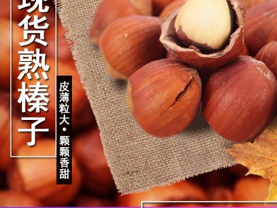 新货铁岭水漏榛子中粒东北小棒子榛子纸皮平榛坚果500g生榛子图1