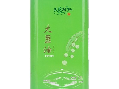 炒菜油物理压榨植物油一级大豆油1L铁罐装正品东北大豆油天荷坊牌图4
