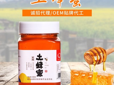 土蜂蜜500g源头厂家批发农家自产原蜜源便携瓶装冲饮土蜂蜜图1