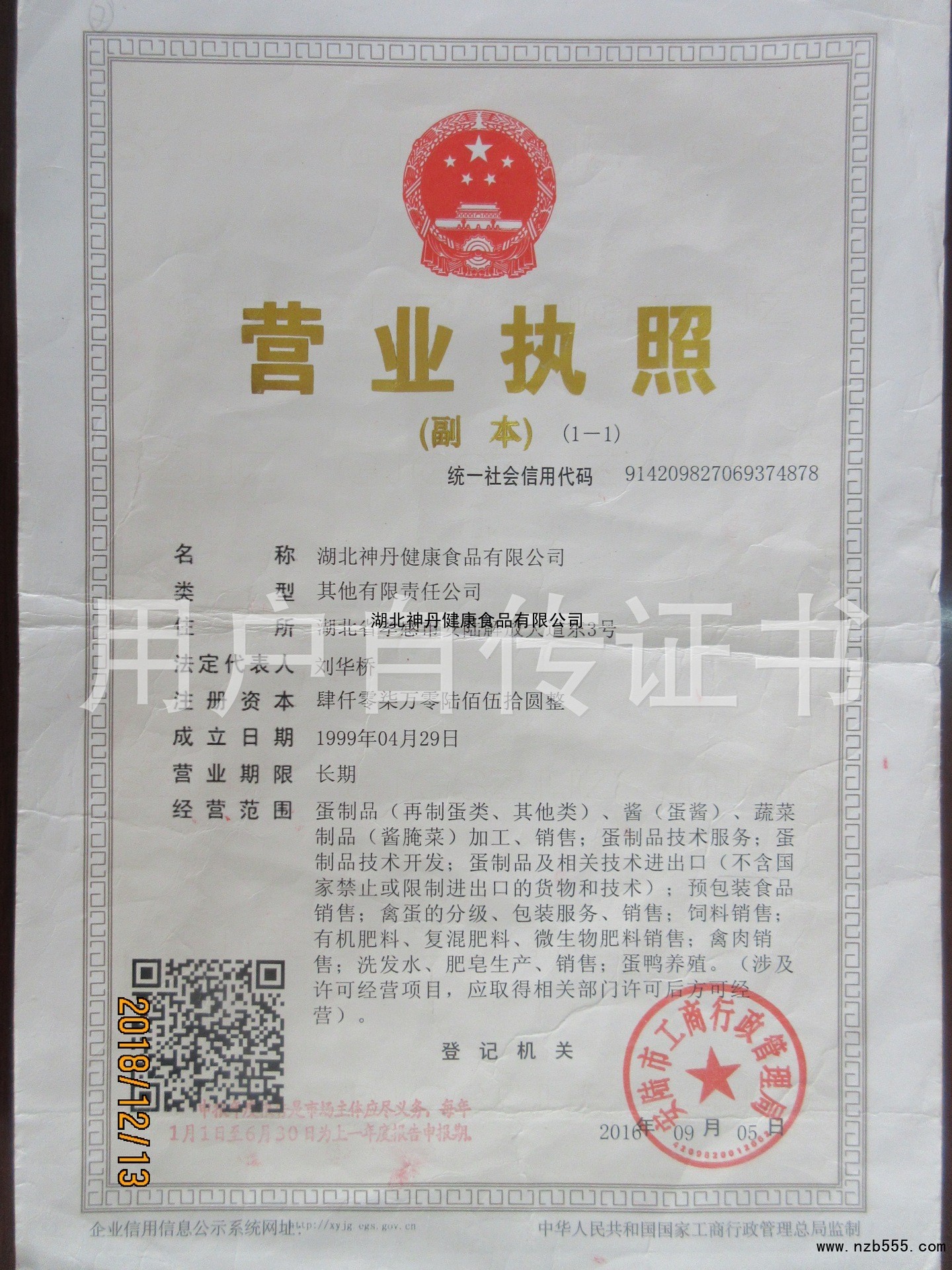 湖北神丹健康食品有限公司