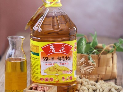鲁花5S一级压榨花生油5L 家用炒菜食用油 特香花生油批发团购  4桶起批图2