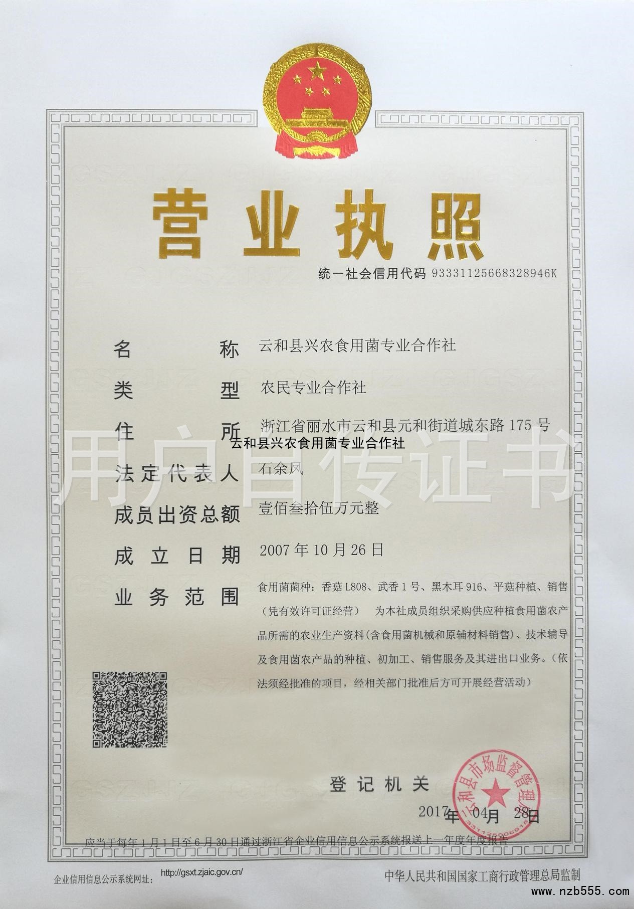 云和县兴农食用菌专业合作社