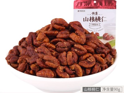 恒康食品奶油味山核桃仁90g袋装坚果干果零食炒货超市批发代发  2袋起批图1