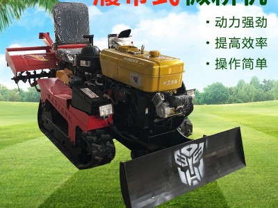四驱履带微耕机农用家用柴油林业两驱开沟犁地除草机松土旋耕机图1