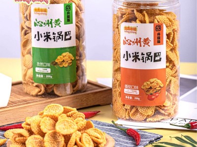 批发沁州黄小米锅巴208g瓶装休闲零食小吃办公室网红膨化食品图3