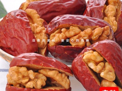 新疆特产休闲零食品5星骏枣夹核桃枣丫丫优选大红枣甜核桃枣制品  2件起批图4
