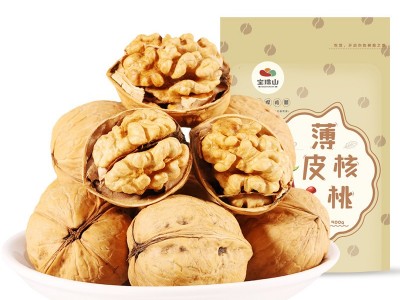 宝珠山新薄皮核桃500g 新疆核桃坚果核桃仁厂家直销批发2袋起批图5