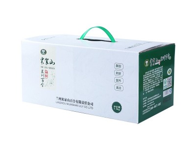 甘肃兰州特产米家山新鲜甜百合二头皇5斤礼盒抽真空包装厂家批发图1